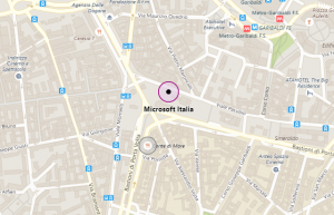 Sede Microsoft Italia a Milano - mappa